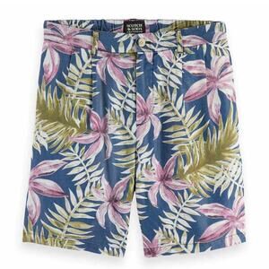 Scotch & Soda Twilt Allover Printed Soft Pleated Shorts Men’s Size 31